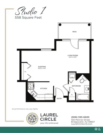 Floorplan of Laurel Circle, Assisted Living, Nursing Home, Independent Living, CCRC, Bridgewater, NJ 7