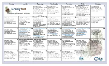Activity Calendar of Harrogate, Assisted Living, Nursing Home, Independent Living, CCRC, Lakewood, NJ 3