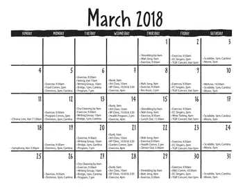 Activity Calendar of El Castillo Retirement, Assisted Living, Nursing Home, Independent Living, CCRC, Santa Fe, NM 6