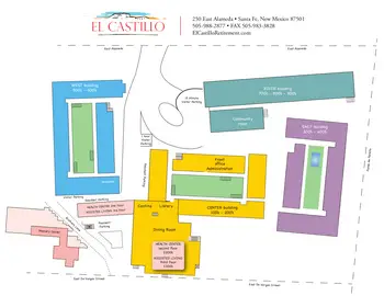 Campus Map of El Castillo Retirement, Assisted Living, Nursing Home, Independent Living, CCRC, Santa Fe, NM 1