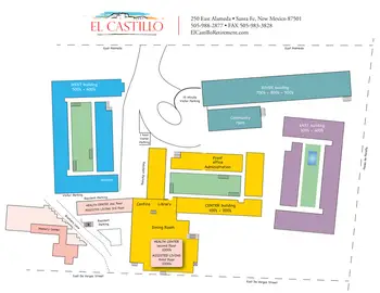 Campus Map of El Castillo Retirement, Assisted Living, Nursing Home, Independent Living, CCRC, Santa Fe, NM 2