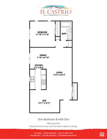 Floorplan of El Castillo Retirement, Assisted Living, Nursing Home, Independent Living, CCRC, Santa Fe, NM 4