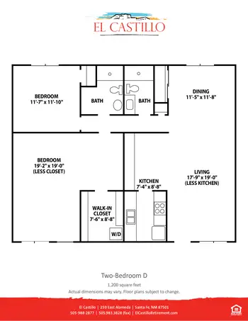 Floorplan of El Castillo Retirement, Assisted Living, Nursing Home, Independent Living, CCRC, Santa Fe, NM 10