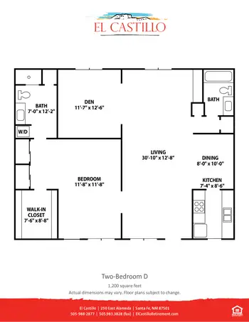 Floorplan of El Castillo Retirement, Assisted Living, Nursing Home, Independent Living, CCRC, Santa Fe, NM 11
