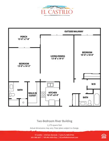 Floorplan of El Castillo Retirement, Assisted Living, Nursing Home, Independent Living, CCRC, Santa Fe, NM 12