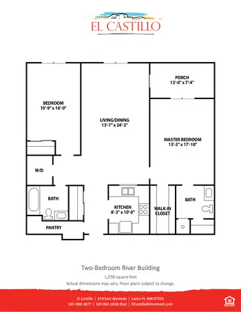 Floorplan of El Castillo Retirement, Assisted Living, Nursing Home, Independent Living, CCRC, Santa Fe, NM 13