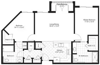 Floorplan of La Vida Llena, Assisted Living, Nursing Home, Independent Living, CCRC, Albuquerque, NM 3