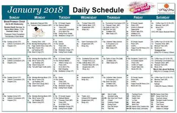 Activity Calendar of La Vida Llena, Assisted Living, Nursing Home, Independent Living, CCRC, Albuquerque, NM 5