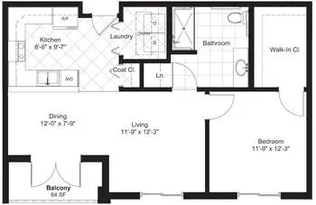 Floorplan of La Vida Llena, Assisted Living, Nursing Home, Independent Living, CCRC, Albuquerque, NM 9