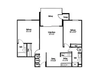 Floorplan of La Vida Llena, Assisted Living, Nursing Home, Independent Living, CCRC, Albuquerque, NM 1