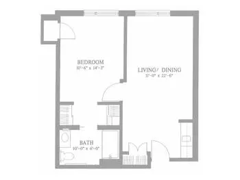 Floorplan of Jewish Senior Life, Assisted Living, Nursing Home, Independent Living, CCRC, Rochester, NY 1