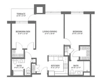 Floorplan of Jewish Senior Life, Assisted Living, Nursing Home, Independent Living, CCRC, Rochester, NY 5