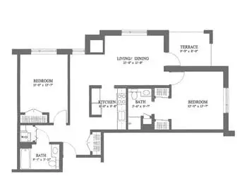 Floorplan of Jewish Senior Life, Assisted Living, Nursing Home, Independent Living, CCRC, Rochester, NY 6