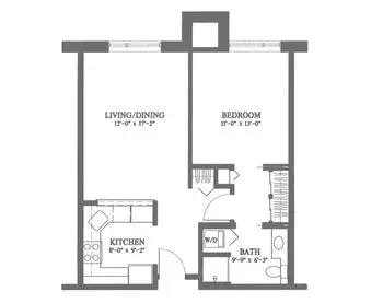 Floorplan of Jewish Senior Life, Assisted Living, Nursing Home, Independent Living, CCRC, Rochester, NY 8