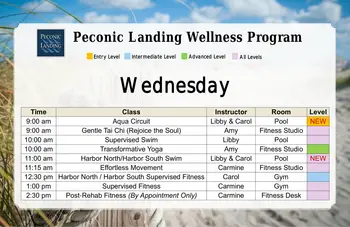 Activity Calendar of Peconic Landing, Assisted Living, Nursing Home, Independent Living, CCRC, Greenport, NY 3