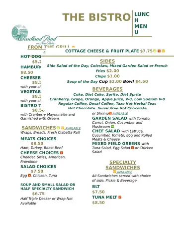 Dining menu of Woodland Pond at New Paltz, Assisted Living, Nursing Home, Independent Living, CCRC, New Paltz, NY 5