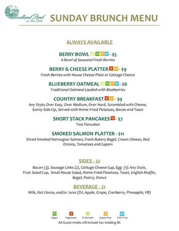 Dining menu of Woodland Pond at New Paltz, Assisted Living, Nursing Home, Independent Living, CCRC, New Paltz, NY 7