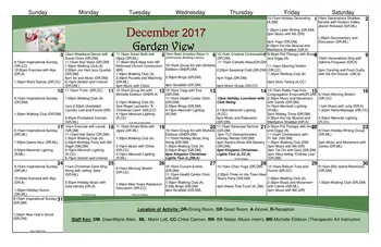 Activity Calendar of Woodland Pond at New Paltz, Assisted Living, Nursing Home, Independent Living, CCRC, New Paltz, NY 3