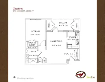 Floorplan of Fox Run Orchard Park, Assisted Living, Nursing Home, Independent Living, CCRC, Orchard Park, NY 11