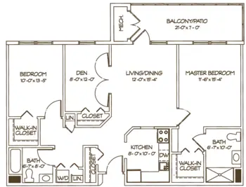 Floorplan of Fox Run Orchard Park, Assisted Living, Nursing Home, Independent Living, CCRC, Orchard Park, NY 6