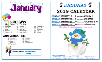 Activity Calendar of Gurwin Jewish, Assisted Living, Nursing Home, Independent Living, CCRC, Commack, NY 4
