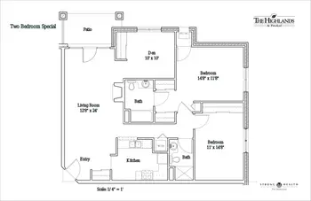 Floorplan of The Highlands At Pittsford, Assisted Living, Nursing Home, Independent Living, CCRC, Pittsford, NY 16