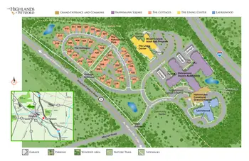 Campus Map of The Highlands At Pittsford, Assisted Living, Nursing Home, Independent Living, CCRC, Pittsford, NY 1