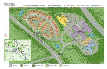 Campus Map of The Highlands At Pittsford, Assisted Living, Nursing Home, Independent Living, CCRC, Pittsford, NY 2