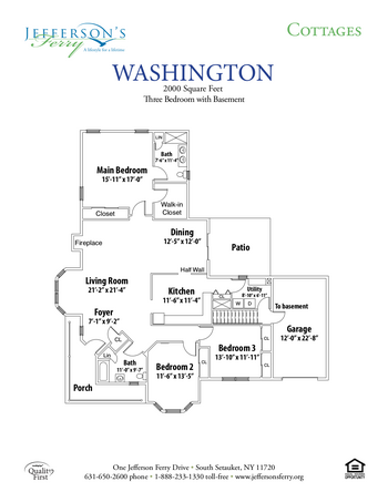 Floorplan of Jefferson Ferry, Assisted Living, Nursing Home, Independent Living, CCRC, South Setauket, NY 2