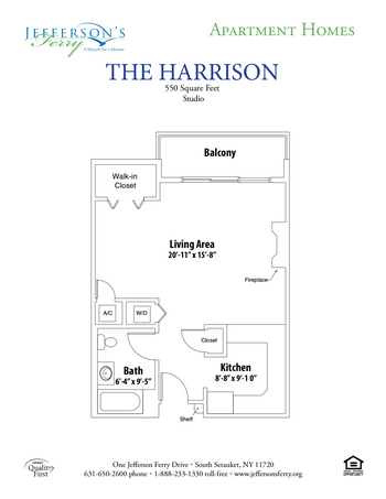 Floorplan of Jefferson Ferry, Assisted Living, Nursing Home, Independent Living, CCRC, South Setauket, NY 3