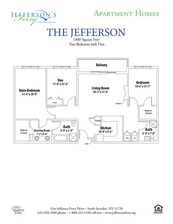 Floorplan of Jefferson Ferry, Assisted Living, Nursing Home, Independent Living, CCRC, South Setauket, NY 5