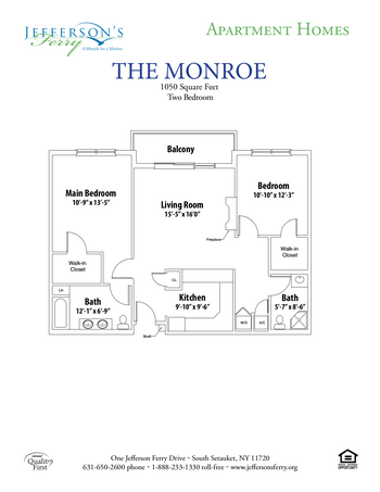 Floorplan of Jefferson Ferry, Assisted Living, Nursing Home, Independent Living, CCRC, South Setauket, NY 7