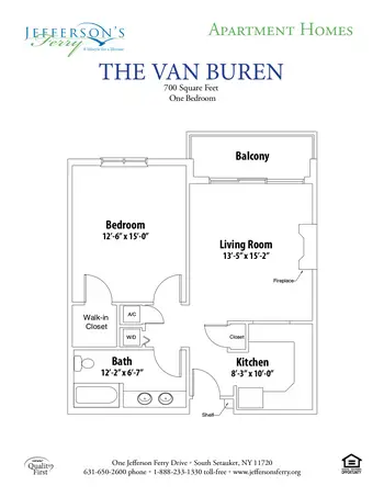 Floorplan of Jefferson Ferry, Assisted Living, Nursing Home, Independent Living, CCRC, South Setauket, NY 8
