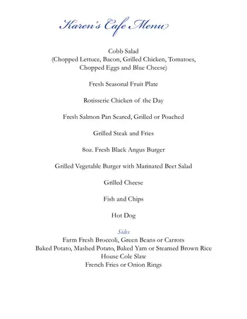 Dining menu of Jefferson Ferry, Assisted Living, Nursing Home, Independent Living, CCRC, South Setauket, NY 5
