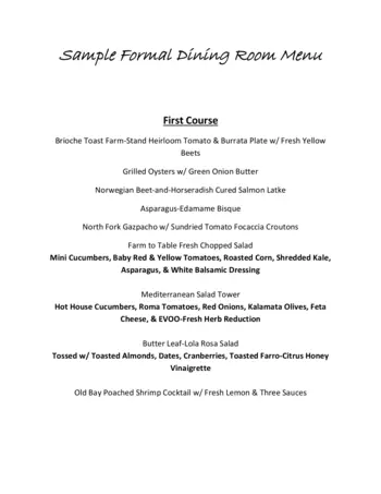 Dining menu of Jefferson Ferry, Assisted Living, Nursing Home, Independent Living, CCRC, South Setauket, NY 4