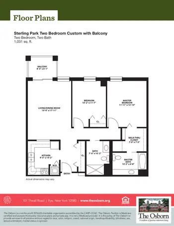 Floorplan of The Osborn, Assisted Living, Nursing Home, Independent Living, CCRC, Rye, NY 6