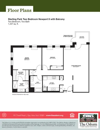 Floorplan of The Osborn, Assisted Living, Nursing Home, Independent Living, CCRC, Rye, NY 10