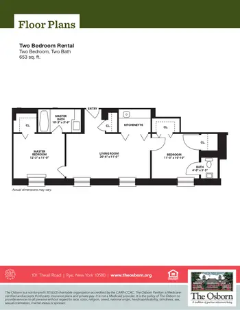 Floorplan of The Osborn, Assisted Living, Nursing Home, Independent Living, CCRC, Rye, NY 14