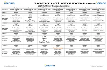 Dining menu of The Wesley Community, Assisted Living, Nursing Home, Independent Living, CCRC, Saratoga Springs, NY 2