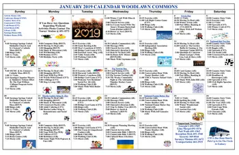 Activity Calendar of The Wesley Community, Assisted Living, Nursing Home, Independent Living, CCRC, Saratoga Springs, NY 6