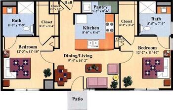 Floorplan of The Wesley Community, Assisted Living, Nursing Home, Independent Living, CCRC, Saratoga Springs, NY 18