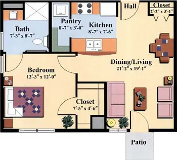Floorplan of The Wesley Community, Assisted Living, Nursing Home, Independent Living, CCRC, Saratoga Springs, NY 1