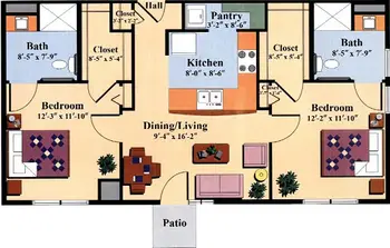 Floorplan of The Wesley Community, Assisted Living, Nursing Home, Independent Living, CCRC, Saratoga Springs, NY 3