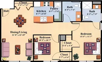 Floorplan of The Wesley Community, Assisted Living, Nursing Home, Independent Living, CCRC, Saratoga Springs, NY 14
