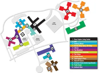 Campus Map of Weinberg Campus, Assisted Living, Nursing Home, Independent Living, CCRC, Getzville, NY 1