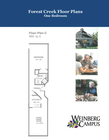 Floorplan of Weinberg Campus, Assisted Living, Nursing Home, Independent Living, CCRC, Getzville, NY 3