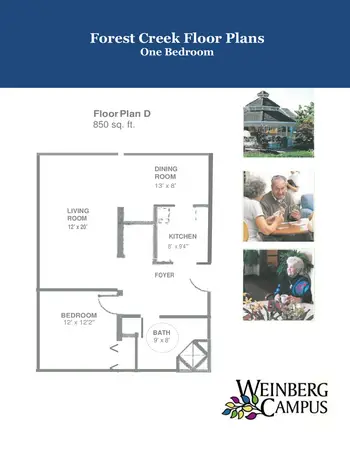 Floorplan of Weinberg Campus, Assisted Living, Nursing Home, Independent Living, CCRC, Getzville, NY 4