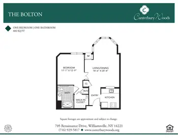 Floorplan of Canterbury Woods, Assisted Living, Nursing Home, Independent Living, CCRC, Williamsville, NY 10