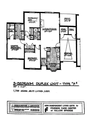 Floorplan of Friends Care Community of Yellow Springs, Assisted Living, Nursing Home, Independent Living, CCRC, Yellow Springs, OH 7