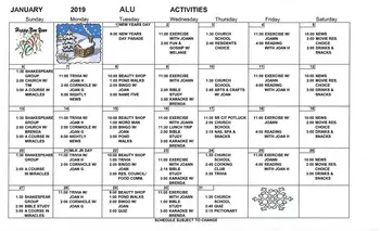 Activity Calendar of Friends Care Community of Yellow Springs, Assisted Living, Nursing Home, Independent Living, CCRC, Yellow Springs, OH 4